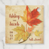 Najaars Herfst Maple vertrekt bruiloft voor opslag Bedankjes Labels (Achterkant)