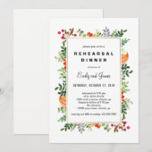 Najaars Herfst repetitie binnenuitnodiging Kaart (Voorkant / Achterkant)