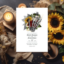 Najaars Herfst Rustic Floral gothic Wedding QR Cod