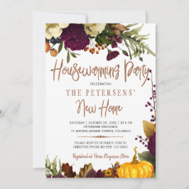 Najaars herfst rustige moderne typografie huisverw aankondiging