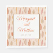 Najaars Herfst Season Personalized Wedding Napkins Servet (Voorkant)