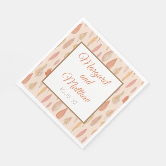Najaars Herfst Season Personalized Wedding Napkins Servet (Hoek)