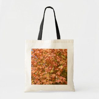Najaars Herfst Sinaasappel en gele bladeren Robuus Tote Bag