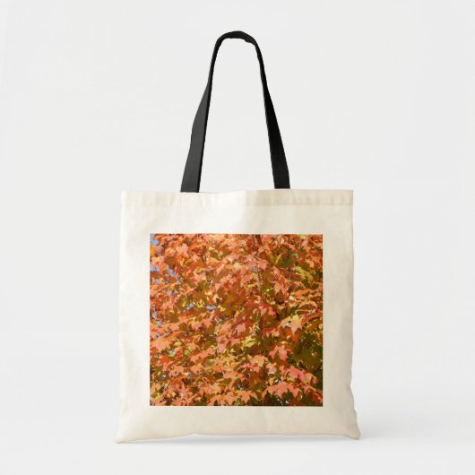 Najaars Herfst Sinaasappel en gele bladeren Robuus Tote Bag (Voorkant)