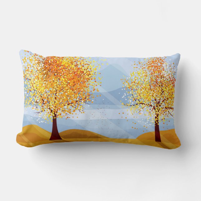 Najaars Herfst Trees Pillow Kussen (Voorkant)