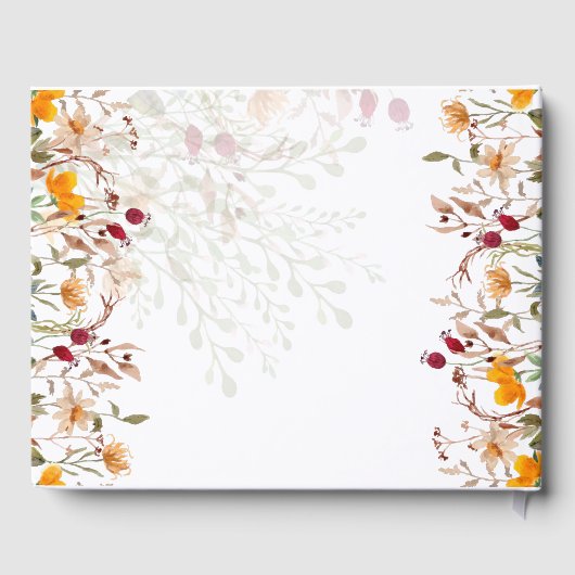 Najaars Herfst Wildbloemen Weddenschap Gastenboek (Achterkant)