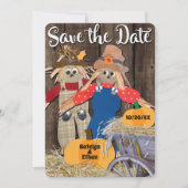Najaars herfstegels vieren bruiloft save the date (Voorkant)
