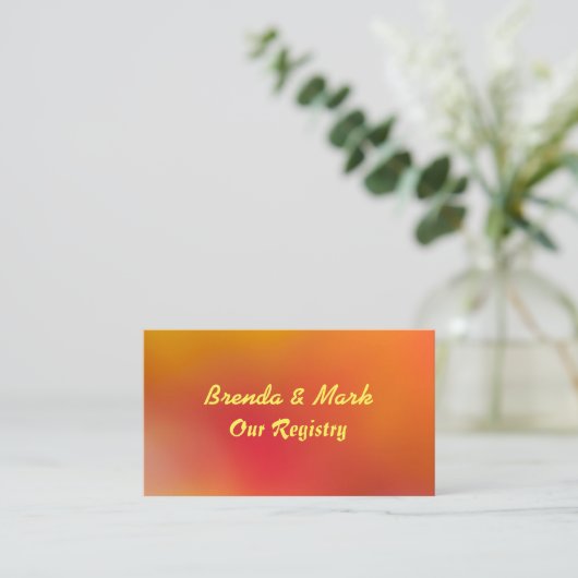 Najaars Kaart Sinaasappel en rode bruiloft (Staand voorkant)