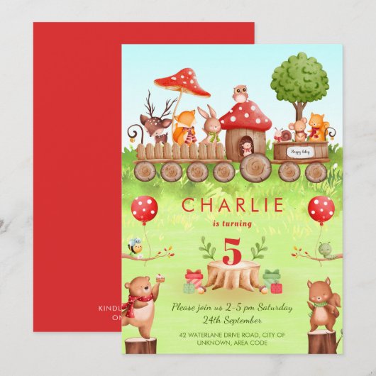 Najaars Kind van bosbossen Kaart (Voorkant / Achterkant)