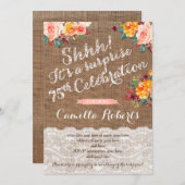 Najaars kleuren 75e verjaardag van de verjaardag v kaart (Voorkant / Achterkant)