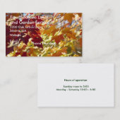 Najaars kleuren bladeren visitekaartje (Voorkant / Achterkant)