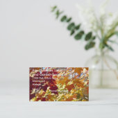 Najaars kleuren bladeren visitekaartje (Staand voorkant)