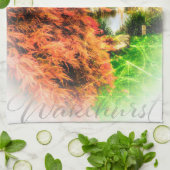 Najaars kleuren rode acer theedoeken (Gevouwen)