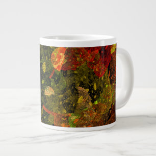 Najaars kleurrijk decoratief ontwerp grote koffiekop