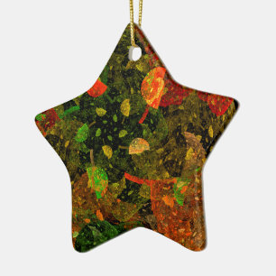 Najaars kleurrijk decoratief ontwerp keramisch ornament