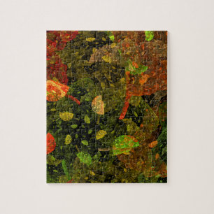 Najaars kleurrijk decoratief ontwerp legpuzzel