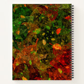 Najaars kleurrijk decoratief ontwerp notitieboek (Achterkant)