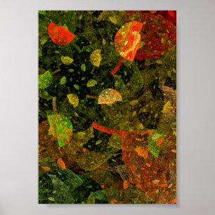 Najaars kleurrijk decoratief ontwerp poster