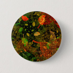 Najaars kleurrijk decoratief ontwerp ronde button 5,7 cm