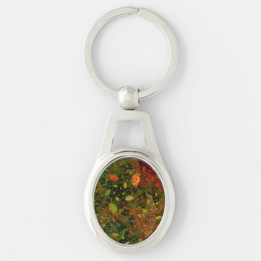 Najaars kleurrijk decoratief ontwerp sleutelhanger (Voorkant)