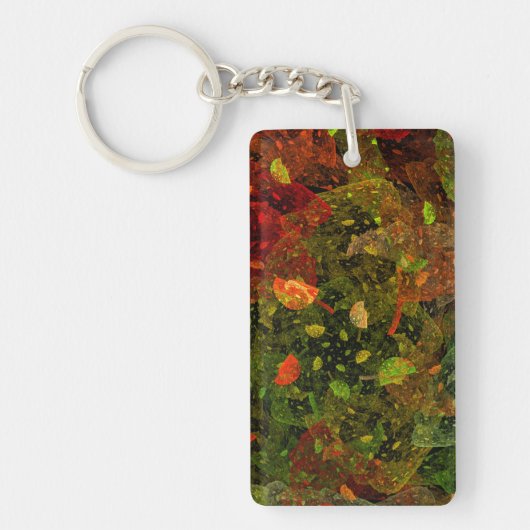 Najaars kleurrijk decoratief ontwerp sleutelhanger (Voorkant)