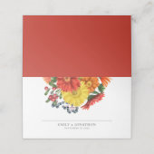 Najaars kleurrijke flora Names Datum huwelijk Plaatskaartje (Buitenkant ongevouwen)