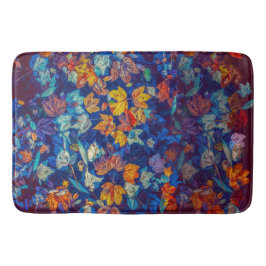 Najaars kleurrijke mantels die in het water drijve badmat