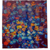 Najaars kleurrijke mantels die in het water drijve douchegordijn (Voorkant)