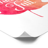 Najaars laat Hallo Herfst Typografie Quote Poster (Hoek)