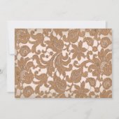 Najaars lace Wedding Accommodatie Enclosure Card Kaart (Achterkant)