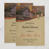 Najaars landthema bruiloft kaart (Voorkant / Achterkant)