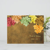 Najaars Leaves Folded Wedding Program (Staand voorkant)