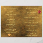 Najaars Leaves Folded Wedding Program (Achterkant)
