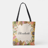 Najaars Leaves Pumpkin Wedding Moeder van de Groom Tote Bag (Achterkant)