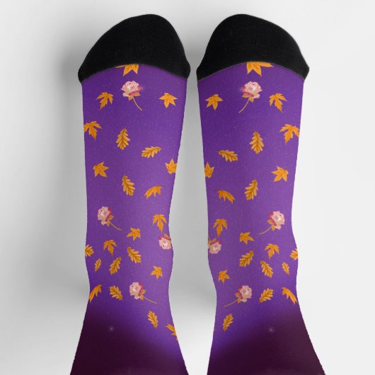 Najaars Leaves & Rozen Sustainable Crew Sock Sokken (Top)