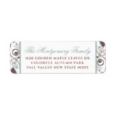 Najaars Leaves Thanksgiving Holiday Adres Etiket (Voorkant)