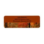 Najaars leest het etiket van het Adres terug (Voorkant)