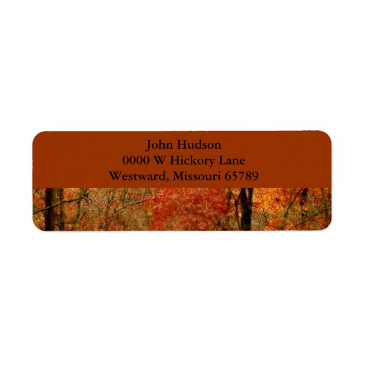 Najaars leest het etiket van het Adres terug (Voorkant)