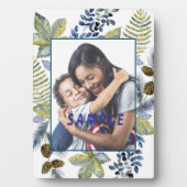 Najaars Lijst blauw foto-sjabloon Fotoplaat (voorkant)