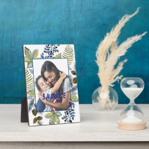 Najaars Lijst blauw foto-sjabloon Fotoplaat