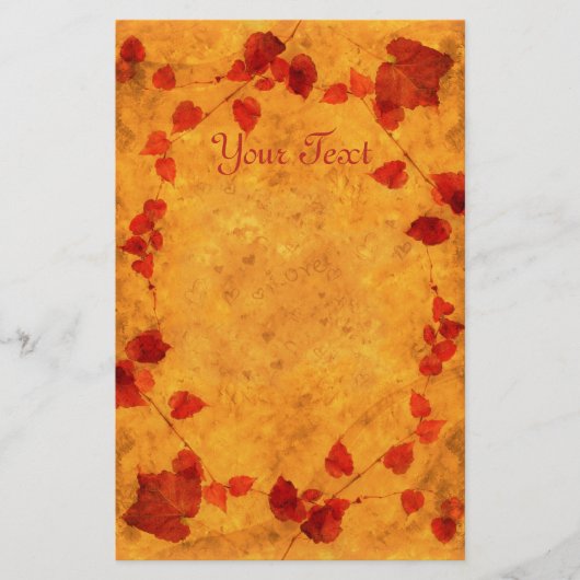 Najaars "Love" Stationery Briefpapier (Voorkant)