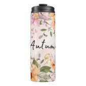Najaars Modern botanische Elegant waterverf art. Thermosbeker (Voorkant)
