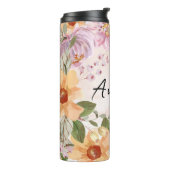 Najaars Modern botanische Elegant waterverf art. Thermosbeker (Gedraaid links)