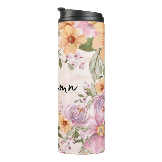 Najaars Modern botanische Elegant waterverf art. Thermosbeker (Geroteerd rechts)