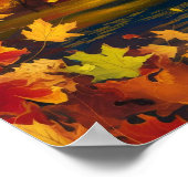 Najaars Nacht Landschap Olieverf Schilderen Poster (Hoek)