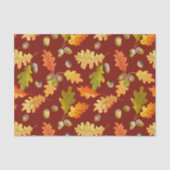 Najaars Natuur van eikenbladeren en eikels Tissuepapier (Voorkant)