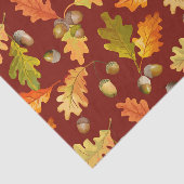Najaars Natuur van eikenbladeren en eikels Tissuepapier (Detail)