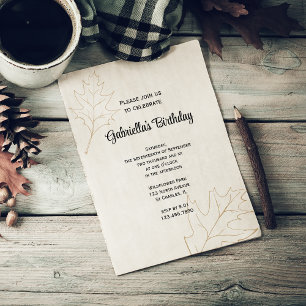 Najaars Oak Leaves Birthday Kaart