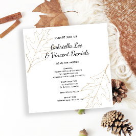 Najaars Oak Leaves Wedding Kaart