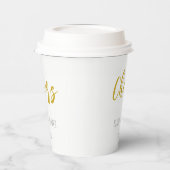 Najaars Oak Leaves Wedding Papieren Bekers (Links)